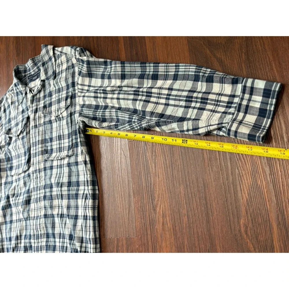 Ralph Lauren Sport Shirt Womens Size 8 Slim Fit Blue White Plaids Long Sleeve - Picture 13 of 15